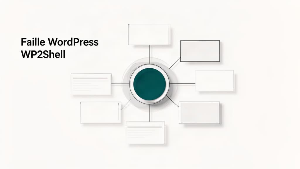 Écran d'ordinateur affichant une alerte de sécurité sur un site WordPress
