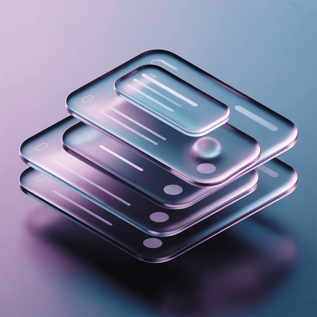 Glassmorphisme tendance design 2025